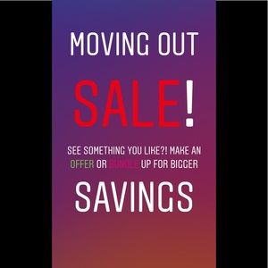Moving out sale